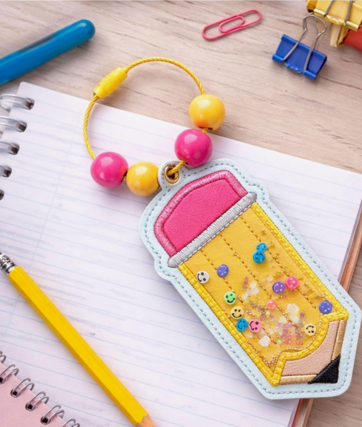 Personalized Shaker/Glitter Backpack Tags