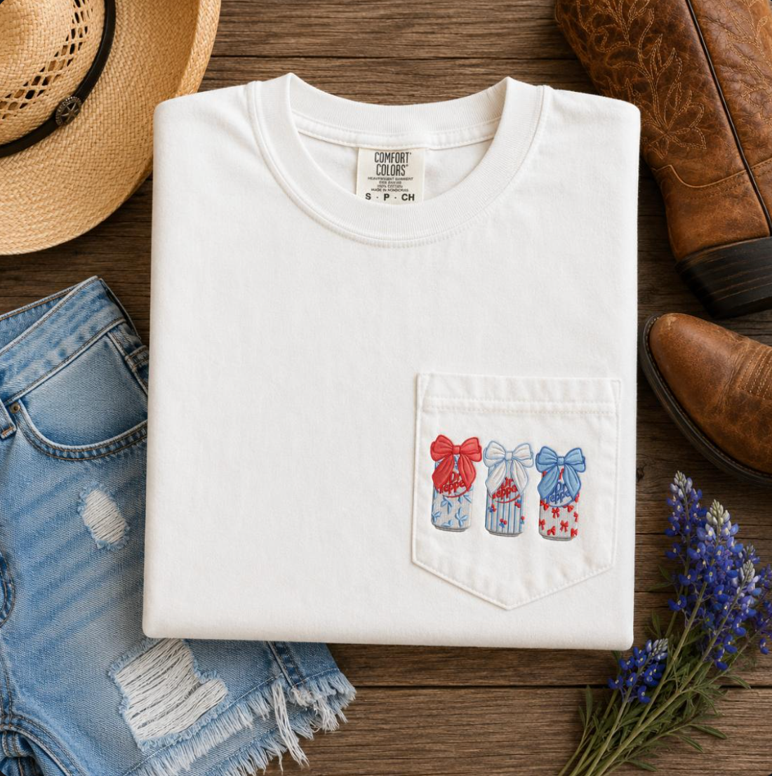 She's From Texas Pocket Tee