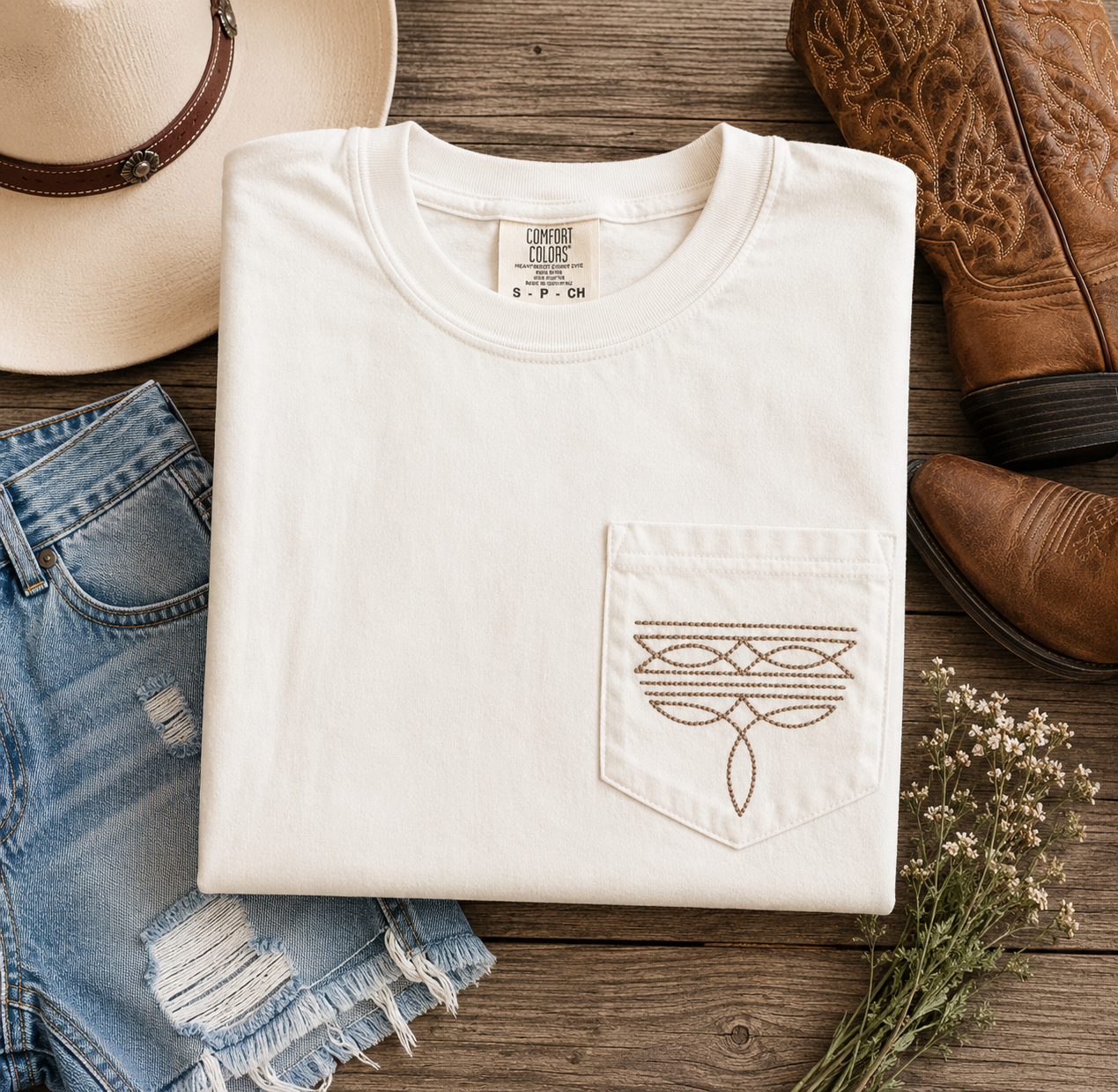 She's From Texas Pocket Tee