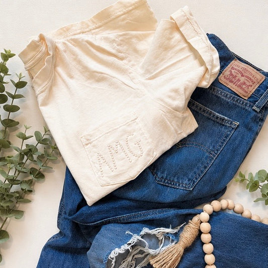 Pearl Monogram Tee