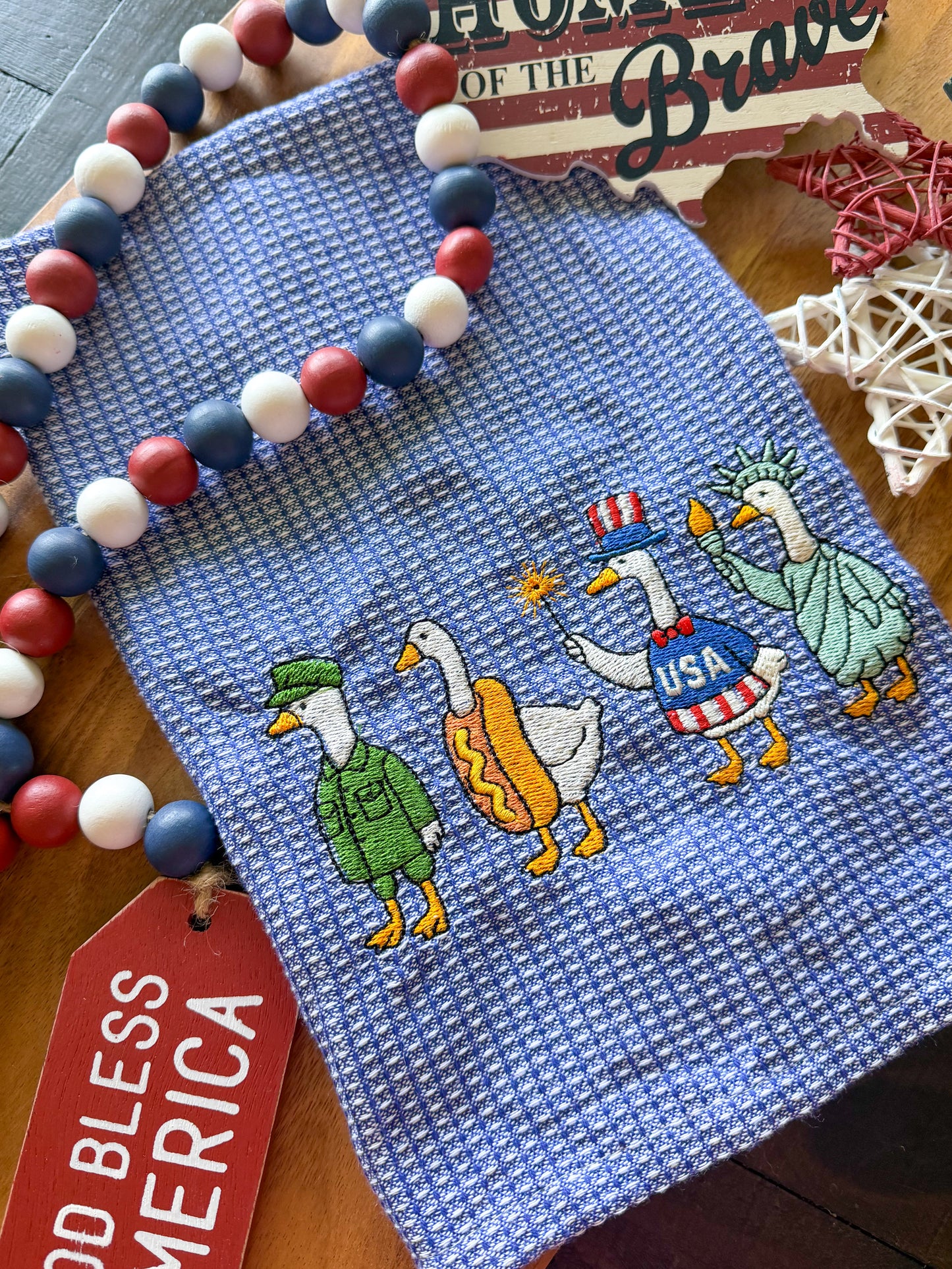 Patriotic Goose Hand Towel