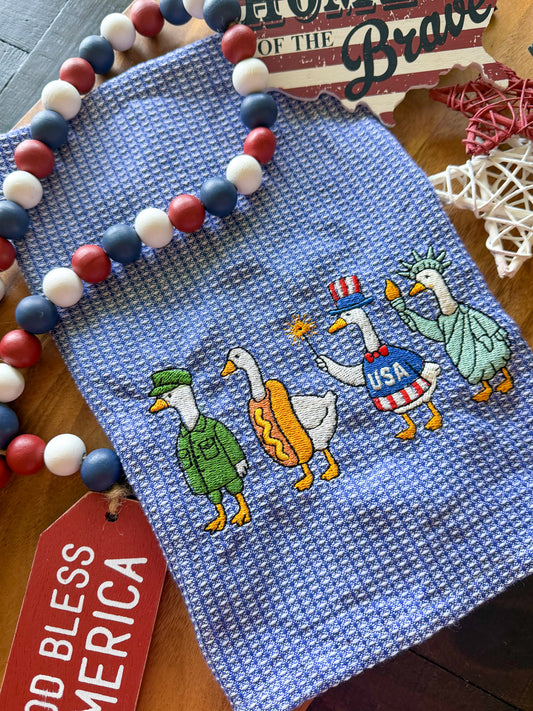 Patriotic Goose Hand Towel