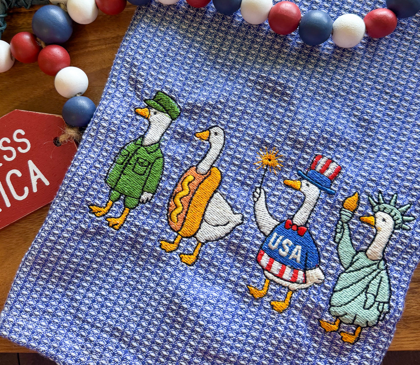 Patriotic Goose Hand Towel