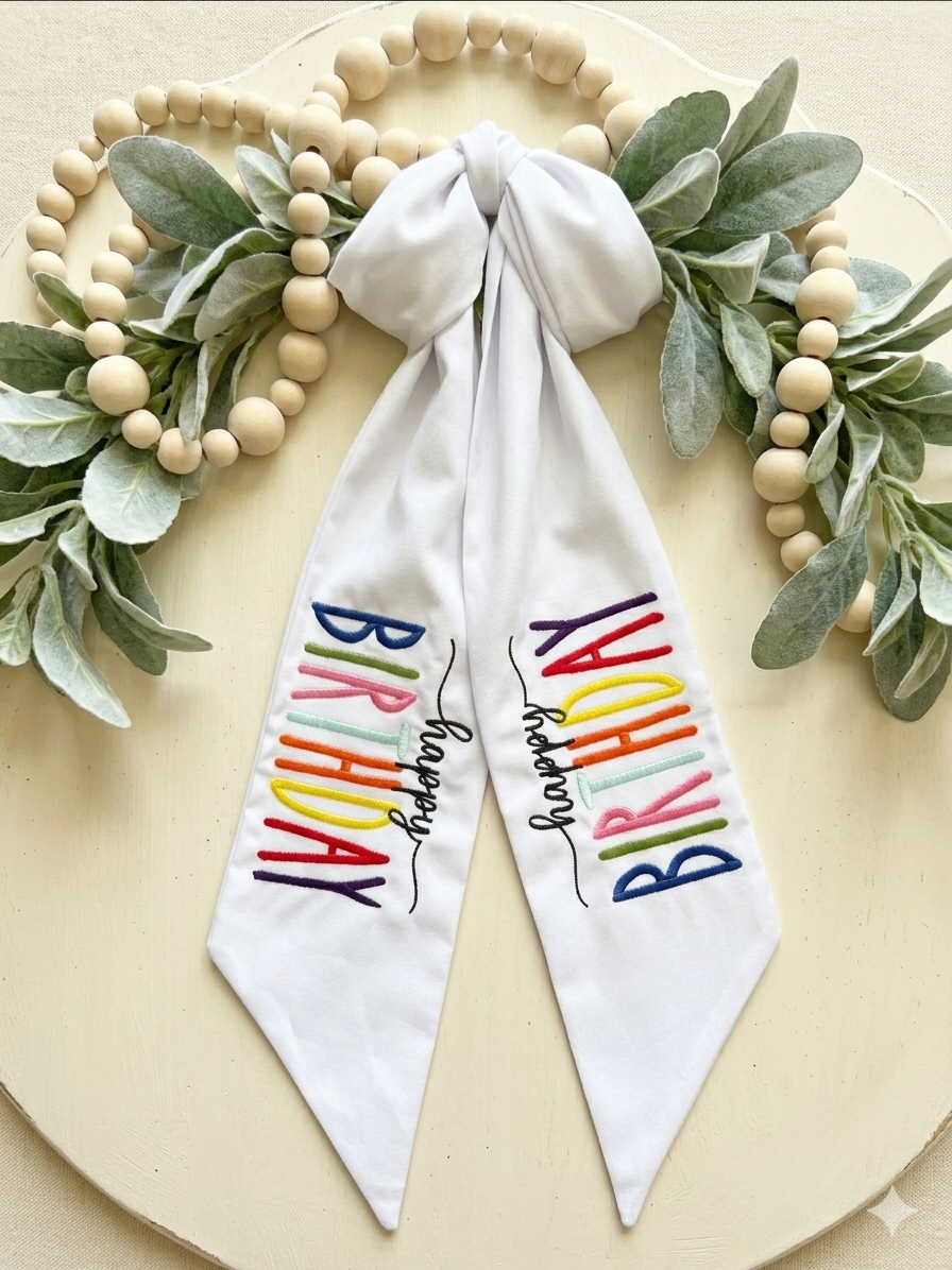 Birthday Wreath Sash